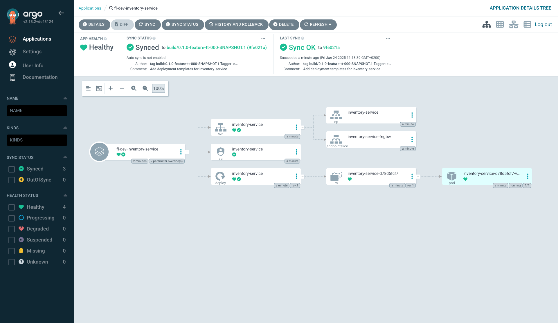 Argo CD application state