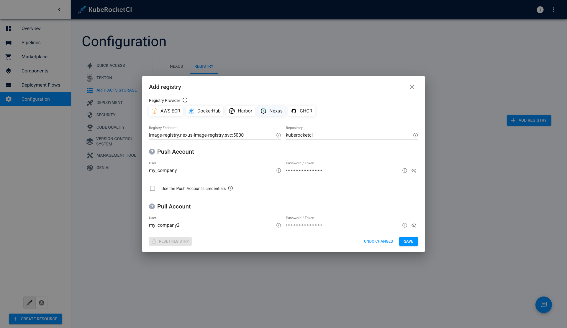 Nexus settings