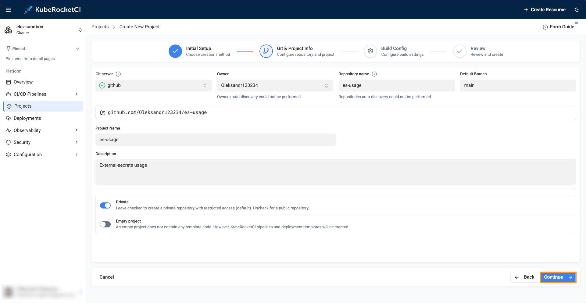 Step application info Application Info