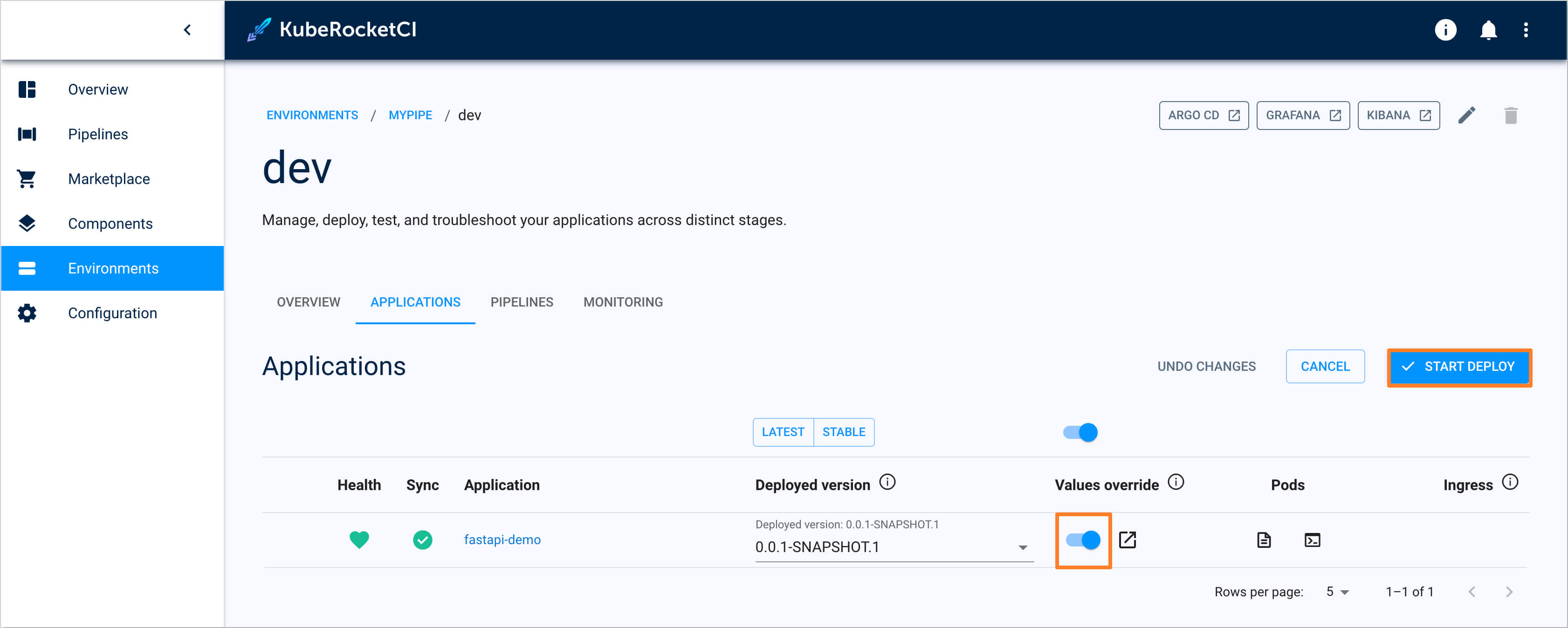 CD Pipeline Deploy New Version