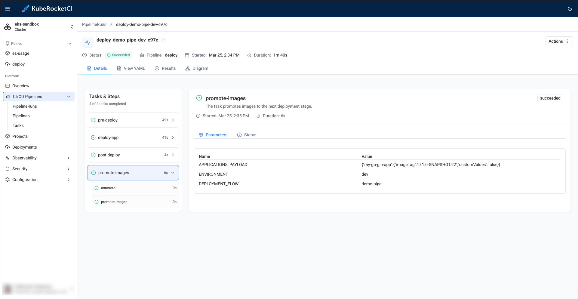 Deploying application Deploying application