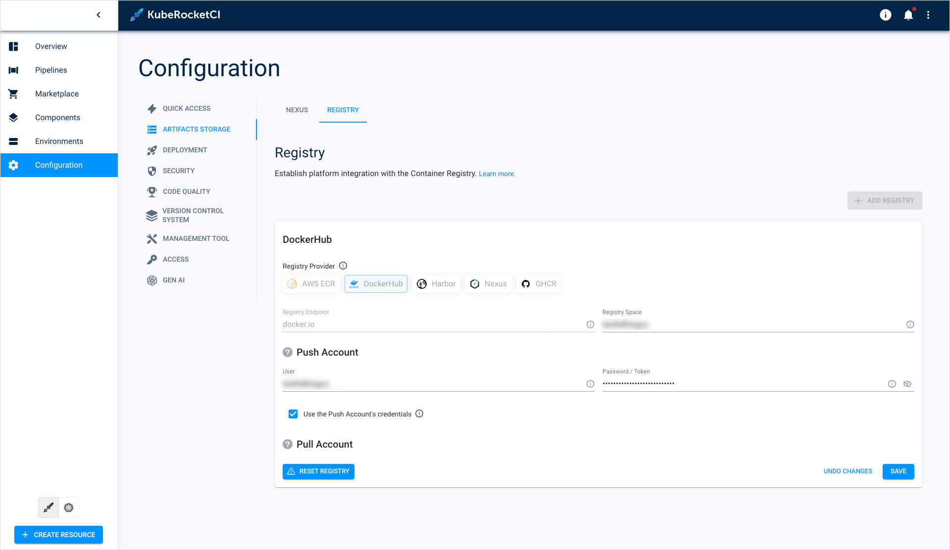 DockerHub integration