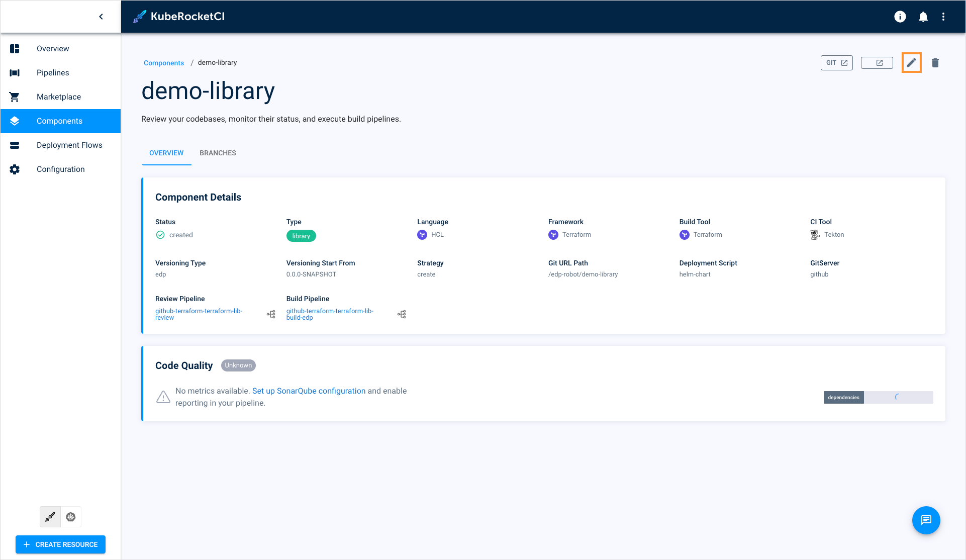 Edit library when viewing the library data