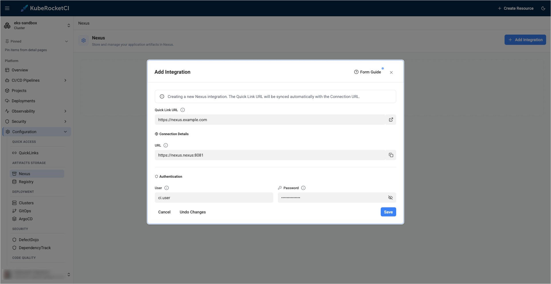Nexus update manual secret