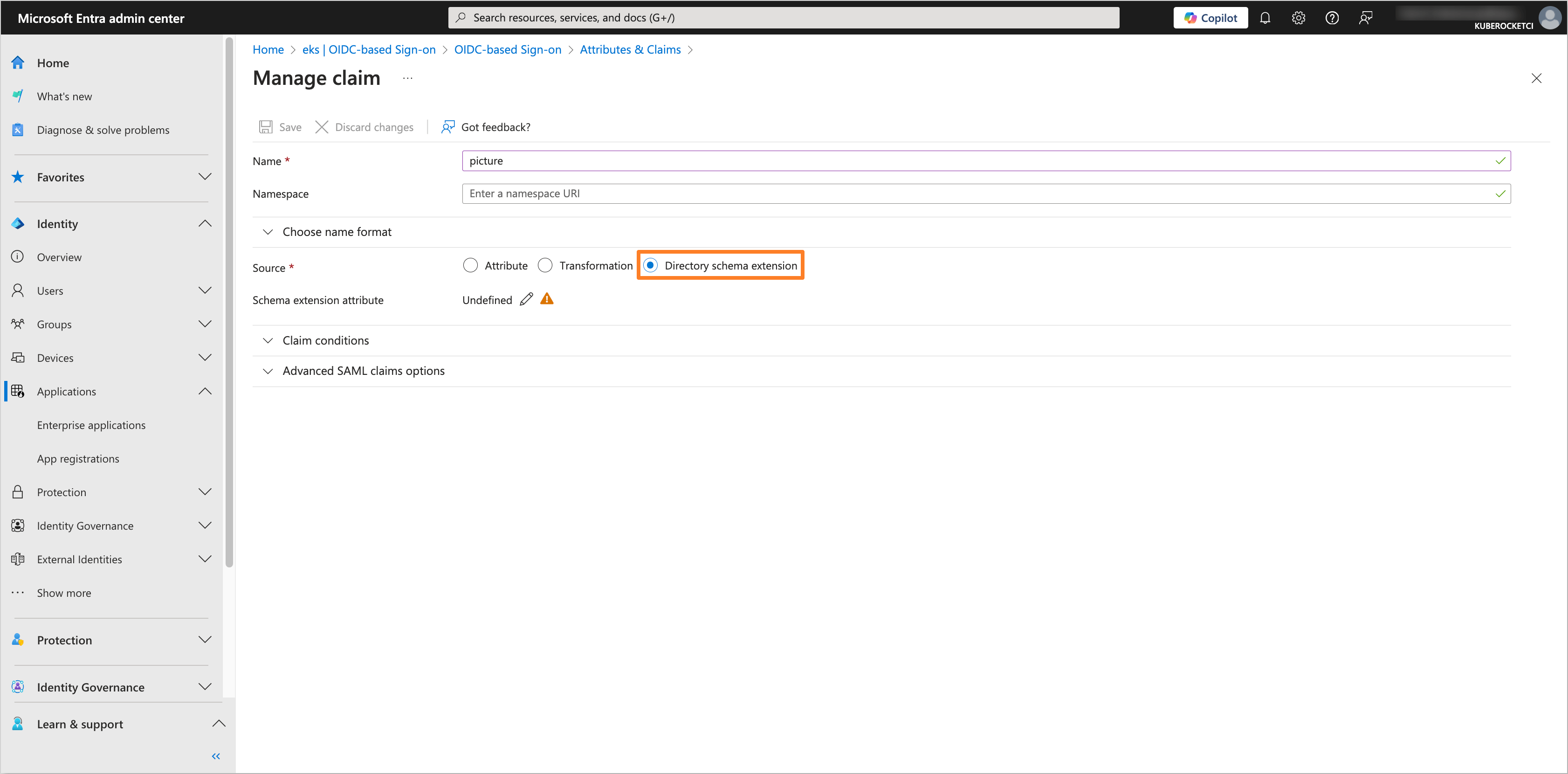 Picture Claim Settings