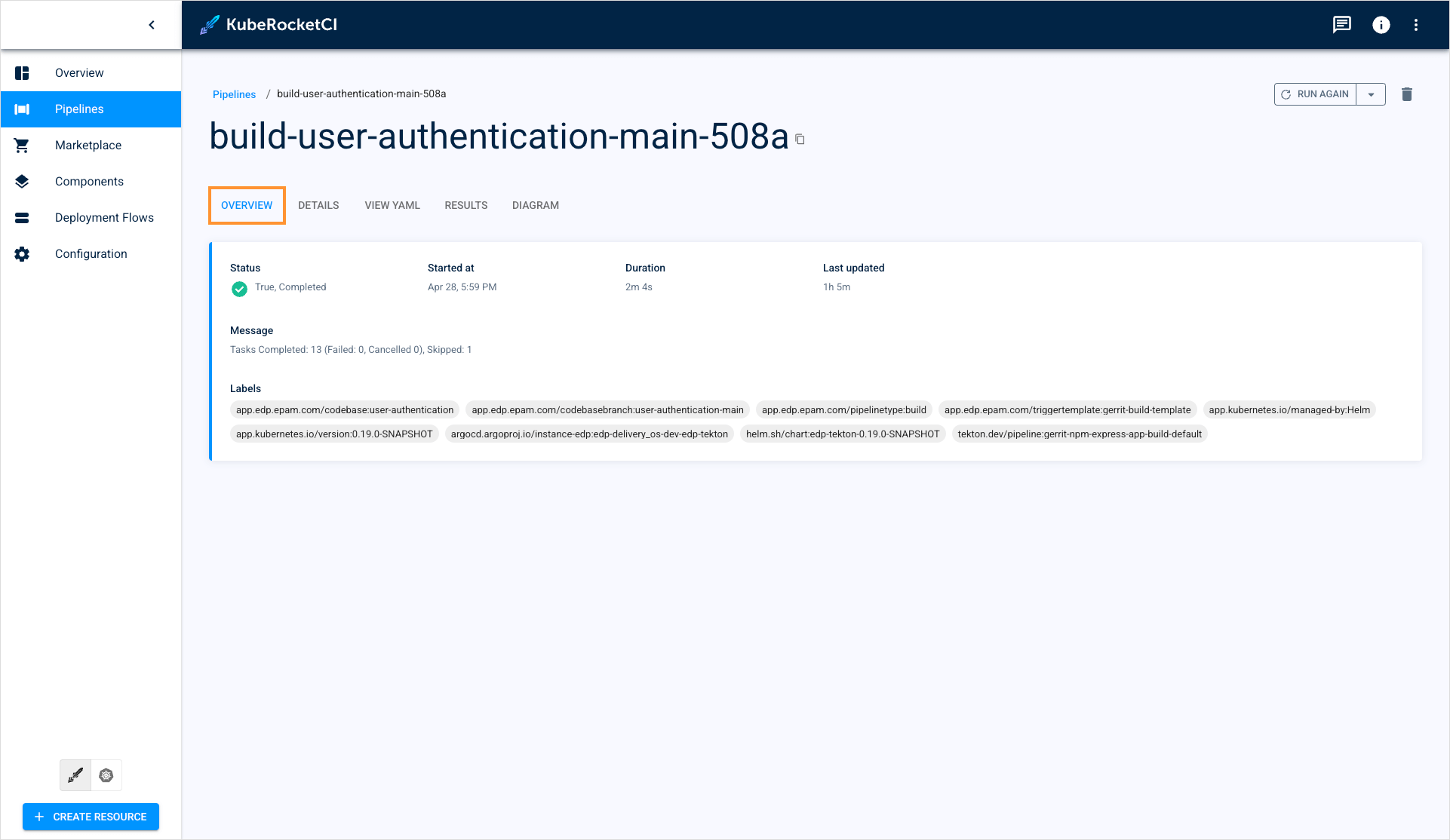 Pipeline overview