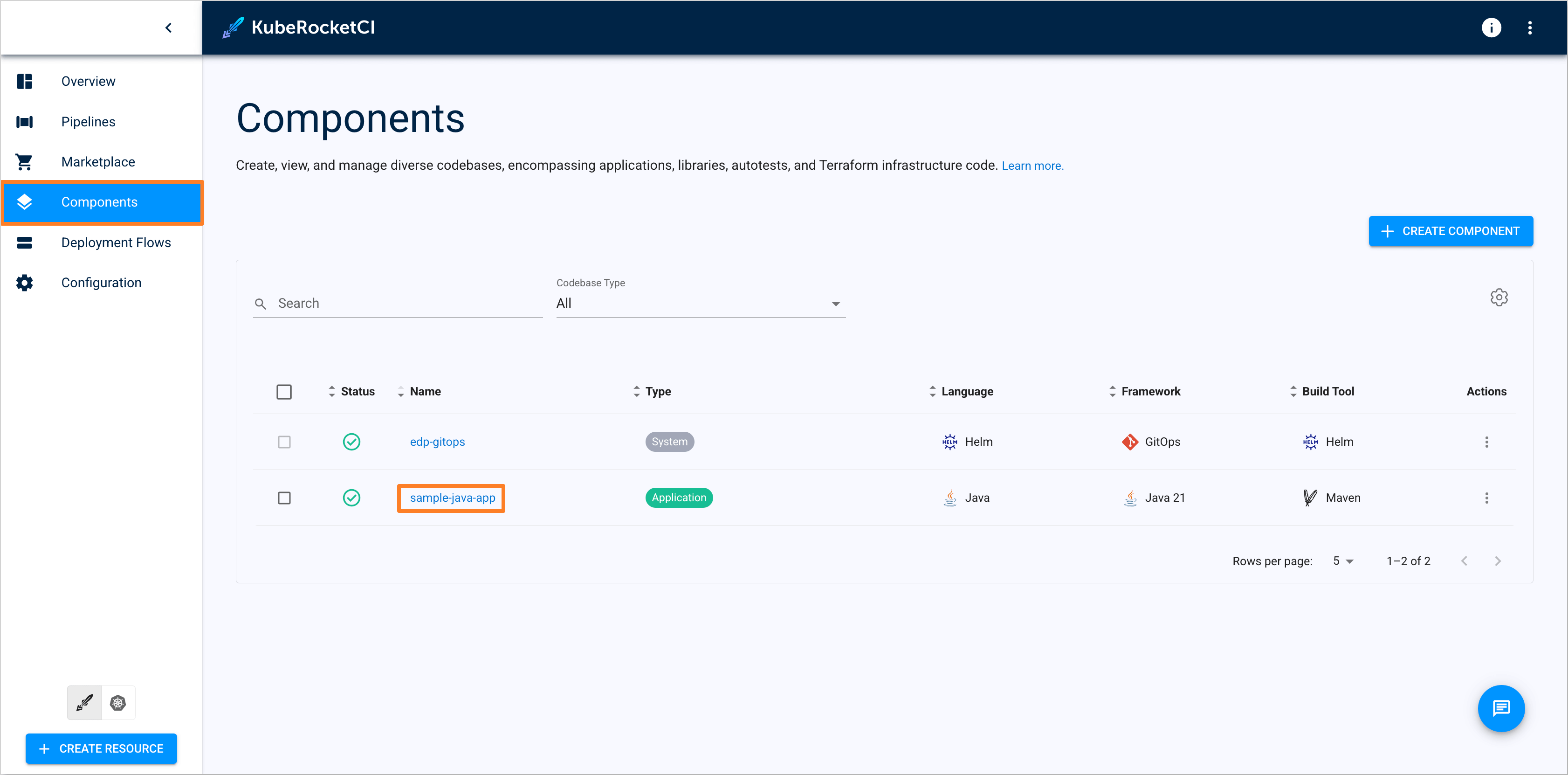 KubeRocketCI Portal Components