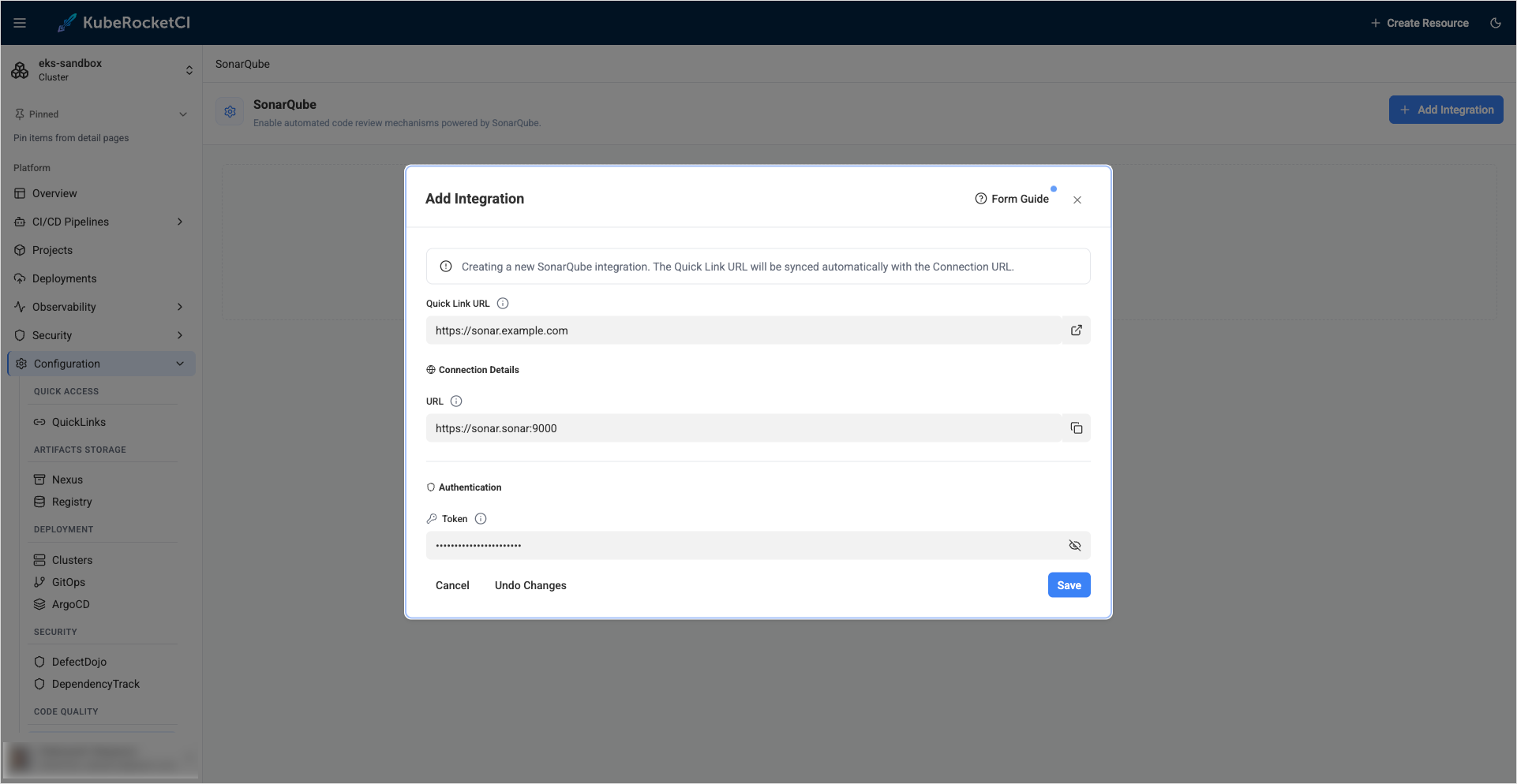 SonarQube update manual secret