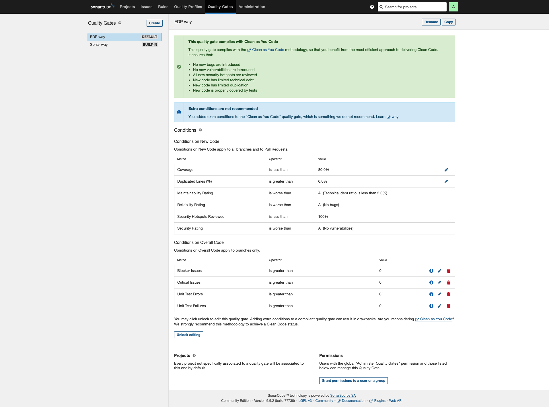 sonarqube kuberocketci quality gate