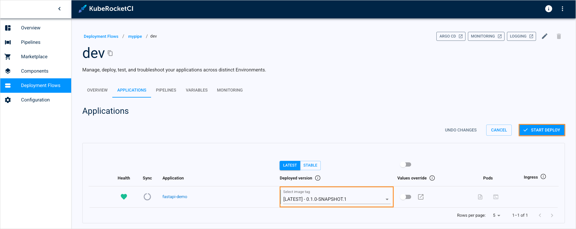 CD Pipeline Deploy initial version